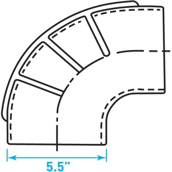 Air Intake 90º Rubber Elbow - 5.5"